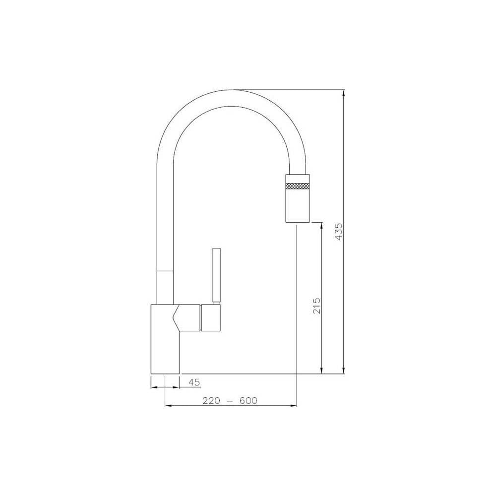 Abode Ratio Single Lever Mixer Tap with Pull Out