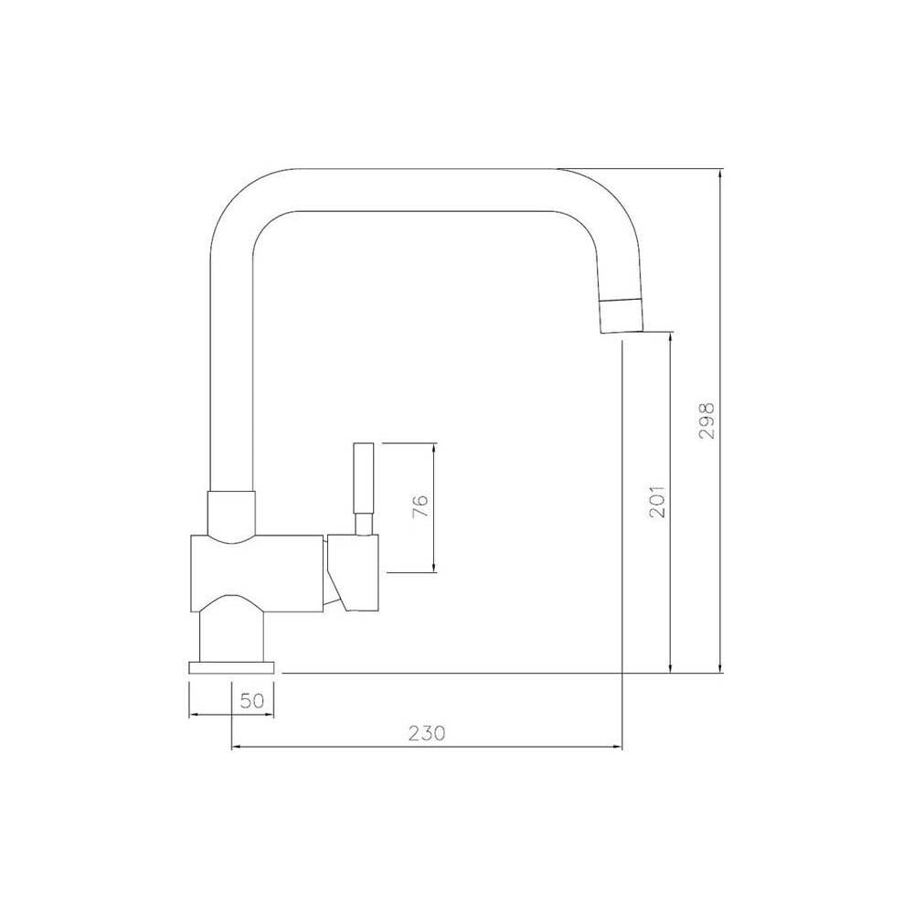 Abode Propus Single Lever Mixer Tap - Stainless Steel