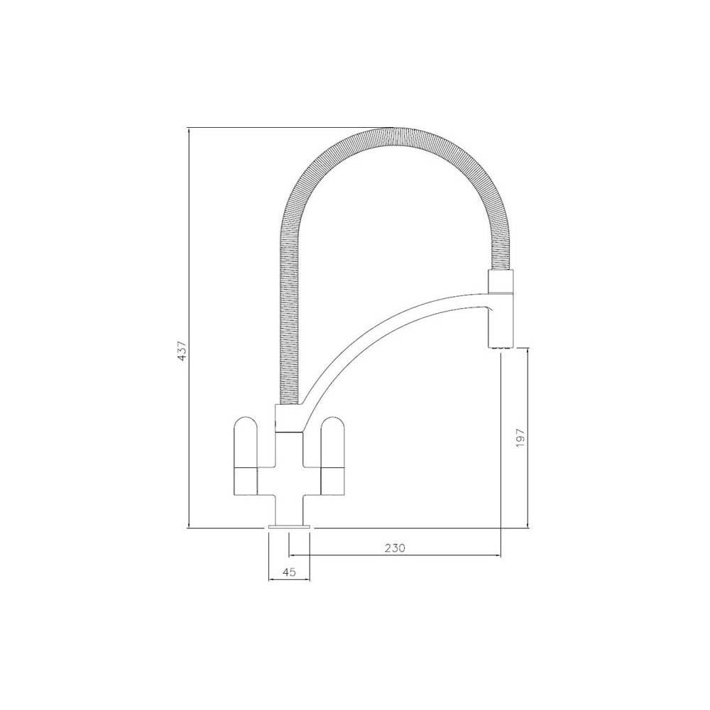 Abode Genio Monobloc Semi-Professional Mixer Tap