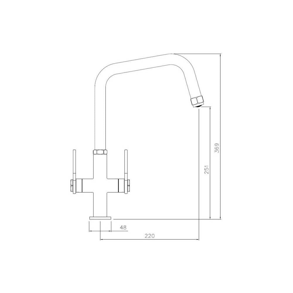 Abode Hex Monobloc Mixer Tap