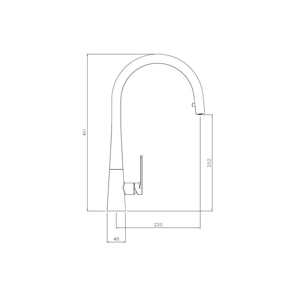 Abode Coniq R Single Lever Mixer Tap with Pull Out