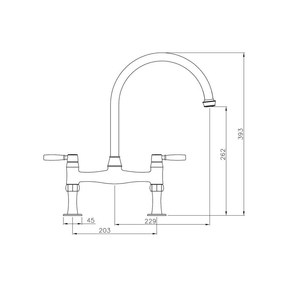 Abode Brompton Bridge Mixer Tap