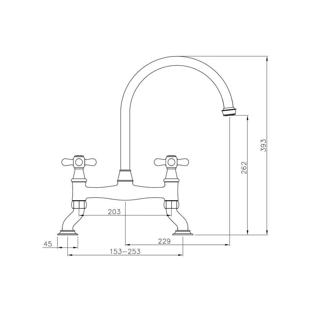 Abode Langley Bridge Mixer Tap