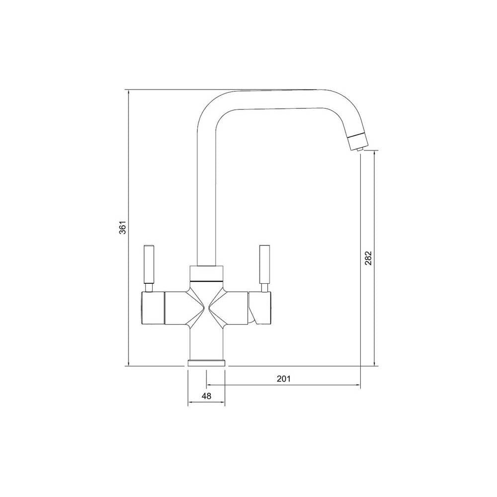 Abode Propure 4-in-1 Quad Spout Monobloc Tap