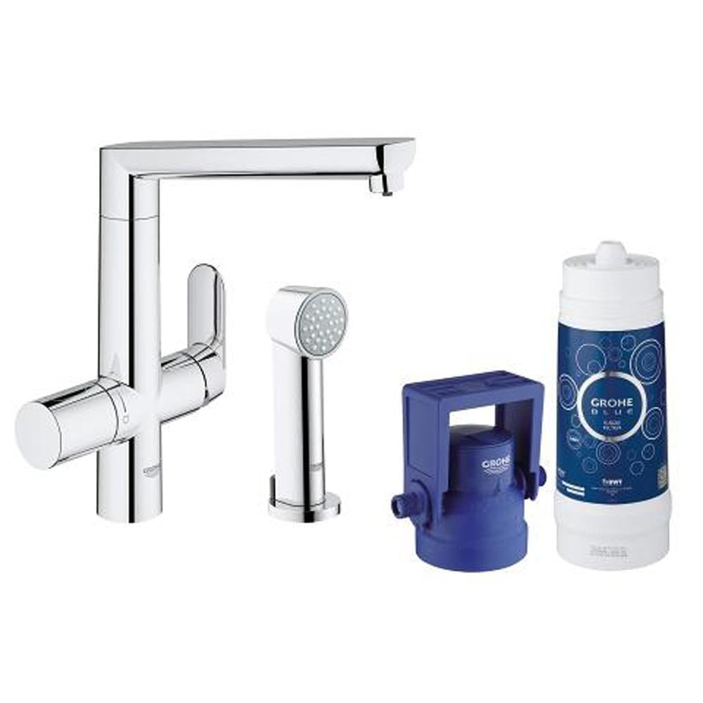 Grohe Blue K7 Pure Starter Kit with Water Filter and Side Spray