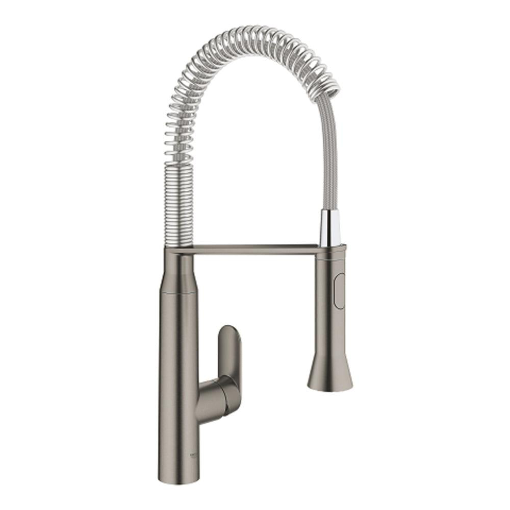 Grohe K7 1/2 Inch Single Lever Sink Mixer Professional Spray with 360 Degree Swivel Range