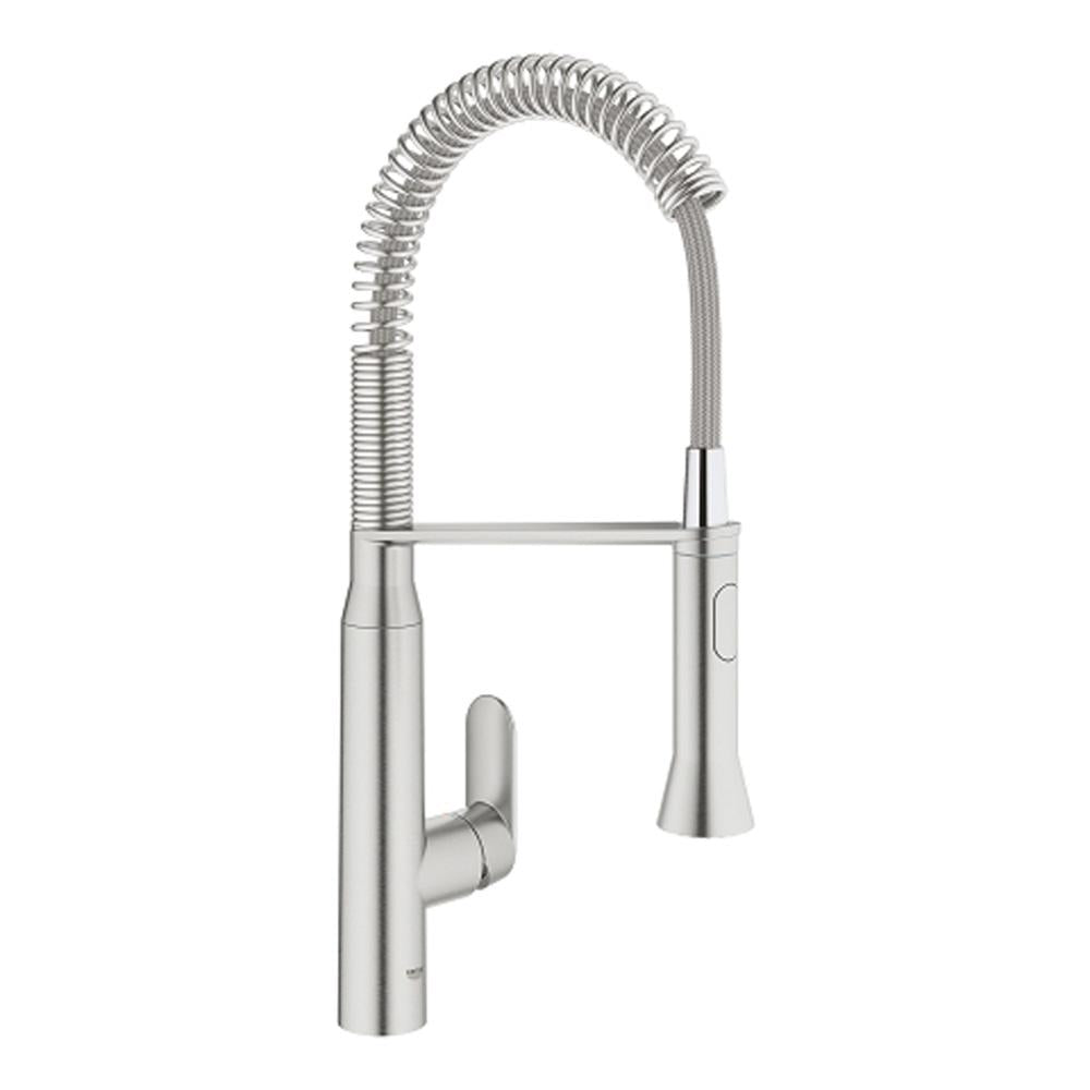 Grohe K7 1/2 Inch Single Lever Sink Mixer Professional Spray with 360 Degree Swivel Range